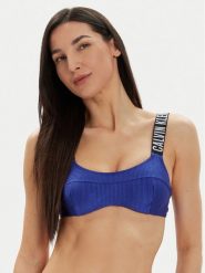 Calvin Klein Swimwear Góra od bikini KW0KW02389 Granatowy. Niebieskie bikini Calvin Klein Swimwear, bez wzorów, z syntetyku. Za 169.99 zł.
