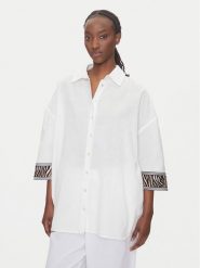LOLA CASADEMUNT Koszula LS2515036 Biały Relaxed Fit. Białe koszule LOLA CASADEMUNT, s, bez wzorów, ze lnu, bez kołnierzyka, bez ramiączek. Za 259.99 zł.