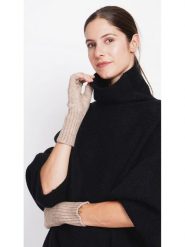 ASSUILI Rękawiczki w kolorze beżowym rozmiar: onesize. Brązowe rękawiczki Assuili, bez wzorów, z materiału. Za 43.99 zł.