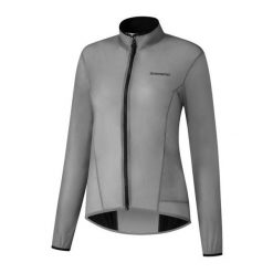 Fahrrad- Windjacke Damska kurtka wiatrówka SUMIRE Light, antracytowo-szara. Szare kurtki Shimano, bez wzorów, z materiału, sportowe, bez kaptura. W wyprzedaży za 285.50 zł.