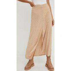 Answear Lab spódnica kolor beżowy maxi prosta. Brązowe spódnice Answear Lab, na co dzień, m, bez wzorów, z tkaniny, maxi, proste. Za 139.99 zł.