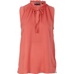 Bluzka tunikowa. Niebieskie bluzki bonprix, bez wzorów, eleganckie, bez kołnierzyka, bez ramiączek. Za 69.99 zł.
