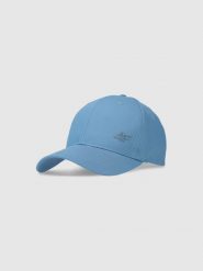 4F Czapka z daszkiem strapback uniseks - niebieska L/XL. Niebieskie czapki z daszkiem 4f, na lato, bez wzorów, z bawełny, sportowe. W wyprzedaży za 39.99 zł.