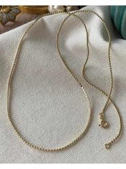 Luseera Pozłacany naszyjnik - dł. 60 cm rozmiar: onesize. Żółte naszyjniki Luseera, z materiału, pozłacane. Za 43.99 zł.