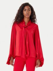 Rinascimento Bluzka CFC0126202003 Czerwony Loose Fit. Czerwone bluzki Rinascimento, s, bez wzorów, z syntetyku, bez kołnierzyka, bez ramiączek. Za 309.99 zł.