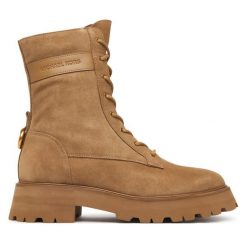 Trzewiki MICHAEL Michael Kors. Brązowe botki MICHAEL Michael Kors, bez wzorów, bez obcasa, na płaskiej podeszwie, bez zapięcia. Za 1,169.00 zł.
