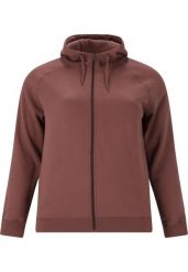 Damska bluza z kapturem zapinana na zamek Q Sportswear Lanso. Brązowe bluzy z kapturem ENDURANCE Q, bez wzorów, z materiału, z kapturem, na fitness i siłownię. Za 229.50 zł.