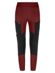 Salewa Legginsy trekkingowe "Puez Dry Responsive" w kolorze bordowo-czarnym rozmiar: 38. Czerwone legginsy Salewa, bez wzorów, sportowe. Za 262.29 zł.