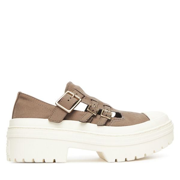 Półbuty Converse. Zielone półbuty wsuwane Converse, bez wzorów, retro, bez obcasa, na płaskiej podeszwie. Za 299.99 zł.