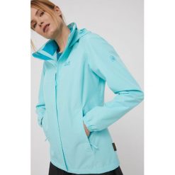 Jack Wolfskin kurtka outdoorowa Stormy Point kolor turkusowy. Niebieskie kurtki Jack Wolfskin, m, bez wzorów, z materiału, bez kaptura. W wyprzedaży za 399.99 zł.