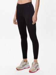 Tommy Hilfiger Legginsy Heritage WW0WW37347 Czarny Slim Fit. Czarne legginsy Tommy Hilfiger, bez wzorów, z bawełny. Za 169.99 zł.