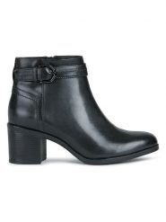 Geox Skórzane botki "Asheel" w kolorze czarnym na obcasie rozmiar: 39. Czarne botki Geox, bez wzorów, z gumy, eleganckie, bez obcasa, na obcasie, bez zapięcia. Za 143.22 zł.