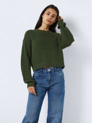 Noisy May Sweter Maysa 27021536 Zielony Relaxed Fit. Zielone swetry Noisy May, s, bez wzorów, z syntetyku, bez ramiączek. Za 79.99 zł.