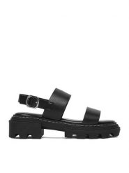 DeeZee Sandały CEO-H3T9820-2 Czarny. Czarne sandały DeeZee, bez wzorów, ze skóry, bez obcasa, na płaskiej podeszwie, bez zapięcia. Za 139.99 zł.