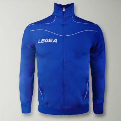 Kurtka Junior Texas do trening Niebiesko-Biała. Białe kurtki LEGEA, xs, bez wzorów, z materiału, sportowe. Za 64.00 zł.