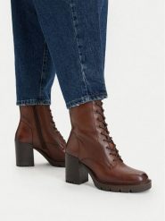 G-STAR Botki CEO-WI34-CLEVELAND-04 Brązowy. Brązowe botki G-Star, bez wzorów, ze skóry, retro, bez obcasa, na słupku, bez zapięcia. Za 429.99 zł.