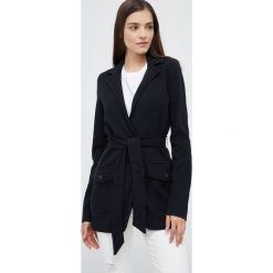 Lauren Ralph Lauren marynarka kolor czarny niezapinana gładka. Czarne marynarki i żakiety Lauren Ralph Lauren, l, bez wzorów, z dzianiny, klasyczne, bez ramiączek. Za 1,249.90 zł.