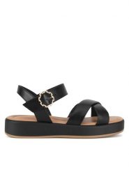 Lasocki Sandały ARC-3032-22 Czarny. Czarne sandały Lasocki, bez wzorów, ze skóry, bez obcasa, na płaskiej podeszwie, bez zapięcia. Za 169.99 zł.
