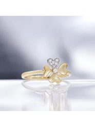 CARATELLI Złoty pierścionek "Dites-le avec une Fleur" z diamentami rozmiar: 56. Żółte pierścionki CARATELLI, z diamentem, złote. Za 1,283.99 zł.