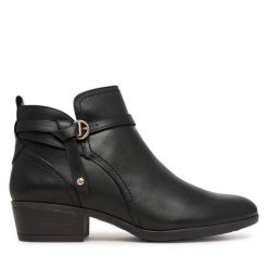Botki Pikolinos. Czarne botki Pikolinos, bez wzorów, bez obcasa, na słupku, bez zapięcia. Za 759.99 zł.