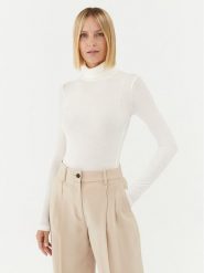 Bruuns Bazaar Golf Angela BBW1070N Biały Slim Fit. Białe swetry Bruuns Bazaar, m, bez wzorów, bez ramiączek. Za 639.99 zł.