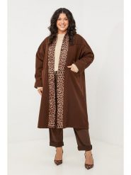 Curvy Lady Płaszcz przejściowy w kolorze brązowym rozmiar: 40/42. Brązowe płaszcze Curvy Lady, z aplikacjami, klasyczne, bez kaptura. Za 100.99 zł.