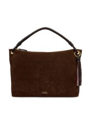 Tommy Hilfiger Torebka Th Statement Leather Bag Suede AW0AW18402 Brązowy. Brązowe torebki klasyczne Tommy Hilfiger, bez wzorów, ze skóry, bez dodatków. Za 1,099.00 zł.