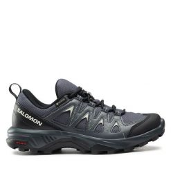 Trekkingi Salomon. Niebieskie buty trekkingowe Salomon, z gore-texu, bez zapięcia. Za 349.99 zł.