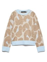 Vero Moda Sweter w kolorze błękitno-beżowym rozmiar: XS. Brązowe swetry Vero Moda, xs, bez wzorów, bez ramiączek. Za 109.95 zł.