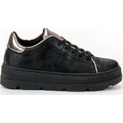 Bestelle czarne Buty Sportowe Na Platformie. Czarne buty treningowe Bestelle, bez wzorów, z materiału, bez zapięcia, trekkingowe. Za 64.90 zł.