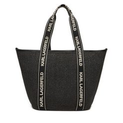 Torebka KARL LAGERFELD. Czarne shopper bag KARL LAGERFELD, bez wzorów, bez dodatków. Za 779.99 zł.