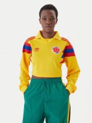 Adidas Bluzka Columbia Reconstructed Bringback KE2299 Żółty Regular Fit. Żółte bluzki adidas, m, bez wzorów, z syntetyku, bez kołnierzyka, bez ramiączek. Za 399.99 zł.