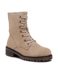 Clara Barson Trapery WS5600-09 Beżowy. Brązowe traperki Clara Barson, bez wzorów, ze skóry, bez obcasa, bez zapięcia. Za 119.99 zł.