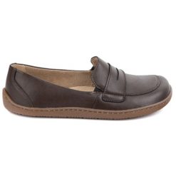 Olivier Barefoot Damskie minimalistyczne mokasyny skórzane 1280 ciemny brąz brązowe. Brązowe mokasyny bez wzorów, z materiału. Za 484.00 zł.