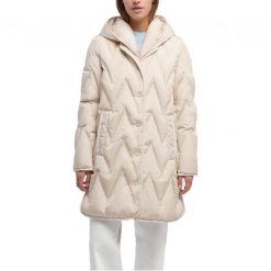 Kurtka GEOX W PLUMMERY Beżowy. Brązowe kurtki Geox, bez wzorów, z tkaniny, sportowe, bez kaptura. Za 1,283.00 zł.