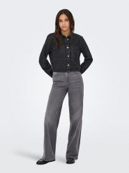 JDY Koszula dżinsowa "Marly" w kolorze granatowym rozmiar: XL. Niebieskie koszule JDY, xl, bez wzorów, z bawełny, bez kołnierzyka, bez ramiączek. Za 92.42 zł.