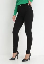 Czarne Spodnie Skinny Phenicia. Czarne jeansy Born2be, s, z aplikacjami, z bawełny. Za 109.99 zł.