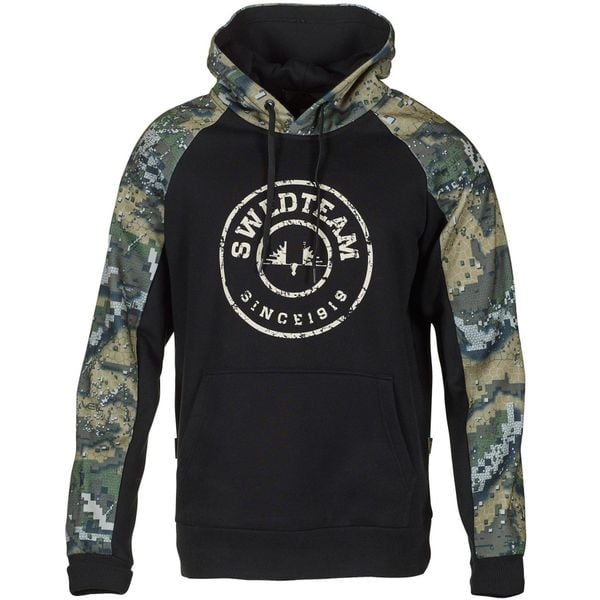 Bluza z kapturem Swedteam Ridge. Czarne bluzy SWEDTEAM, s, bez wzorów, z materiału, z kapturem, outdoorowe. Za 442.45 zł.