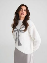 Sweter - wielobarwny. Swetry Sinsay, l, bez wzorów, wizytowe, bez ramiączek. Za 69.99 zł.
