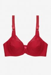 Bordowy Biustonosz Full Cup z Regulowanymi Ramiączkami Vikole. Czerwone biustonosze Renee, bez wzorów. W wyprzedaży za 23.99 zł.