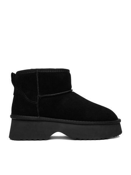 Badura Śniegowce EO-ANIKA-TS6302-01 Czarny. Czarne śniegowce Badura, bez wzorów, ze skóry, bez zapięcia. Za 279.99 zł.