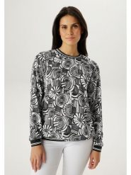 Aniston Bluzka w kolorze czarno-białym rozmiar: 40. Czarne bluzki Aniston, bez wzorów, bez kołnierzyka, bez ramiączek. Za 173.99 zł.