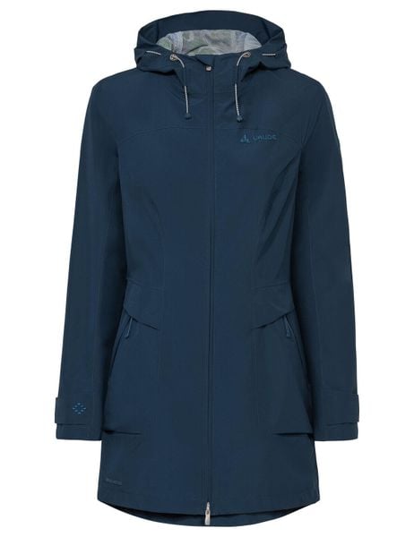 Parka dla kobiet VAUDE Escape. Niebieskie kurtki przeciwdeszczowe Vaude, bez wzorów, z materiału, bez kaptura, trekkingowe. Za 720.65 zł.