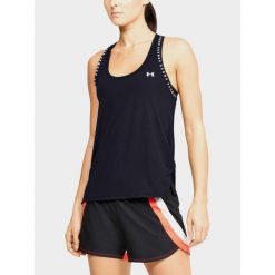 Koszulka fitness damska Under Armour Knockout Tank bez rękawów. Czarne topy sportowe Under Armour, s, bez wzorów, na fitness i siłownię. Za 109.99 zł.