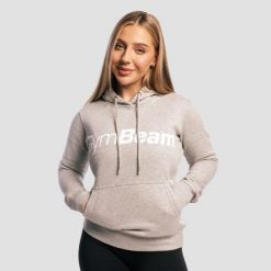 Bluza damska fitness z kapturem regular Athlete Grey. Szare bluzy GYMBEAM, m, bez wzorów, z bawełny, klasyczne, bez ramiączek, z kapturem. Za 83.90 zł.