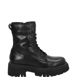 BOTKI DAMSKIE 2BIG203 158 NERO. Botki Venezia, bez wzorów, ze skóry, bez obcasa, bez zapięcia. Za 359.00 zł.