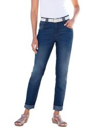 Heine Dżinsy w kolorze niebieskim rozmiar: 42. Niebieskie jeansy Heine, bez wzorów, klasyczne. Za 73.93 zł.