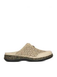 Rieker Klapki CEO-46376-60 Beżowy. Brązowe klapki Rieker, bez wzorów, ze skóry, bez obcasa, bez zapięcia. Za 329.99 zł.