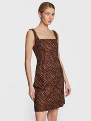 Samsøe Samsøe Sukienka codzienna Casja F22400138 Brązowy Slim Fit. Brązowe sukienki Samsøe & Samsøe, na co dzień, s, bez wzorów, z syntetyku, bez kołnierzyka, bez ramiączek, proste. Za 429.99 zł.