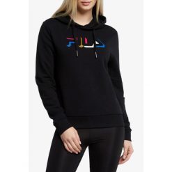Damska bluza z kapturem Fila Bertiogo. Czarne bluzy z kapturem Fila, xs, bez wzorów, z kapturem. Za 167.40 zł.